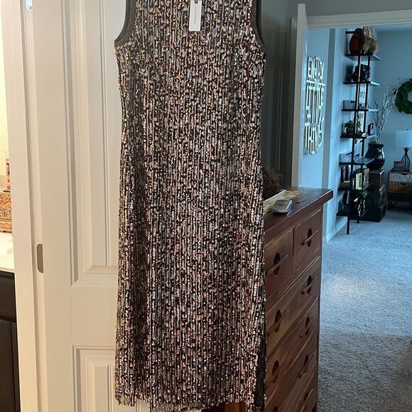 NWT Anthropologie Sequin Slip Dress - Picture 5 of 5